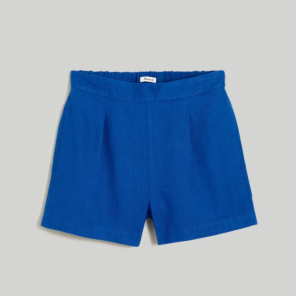 Madewell Clean Pull-On Shorts in 100% Linen
